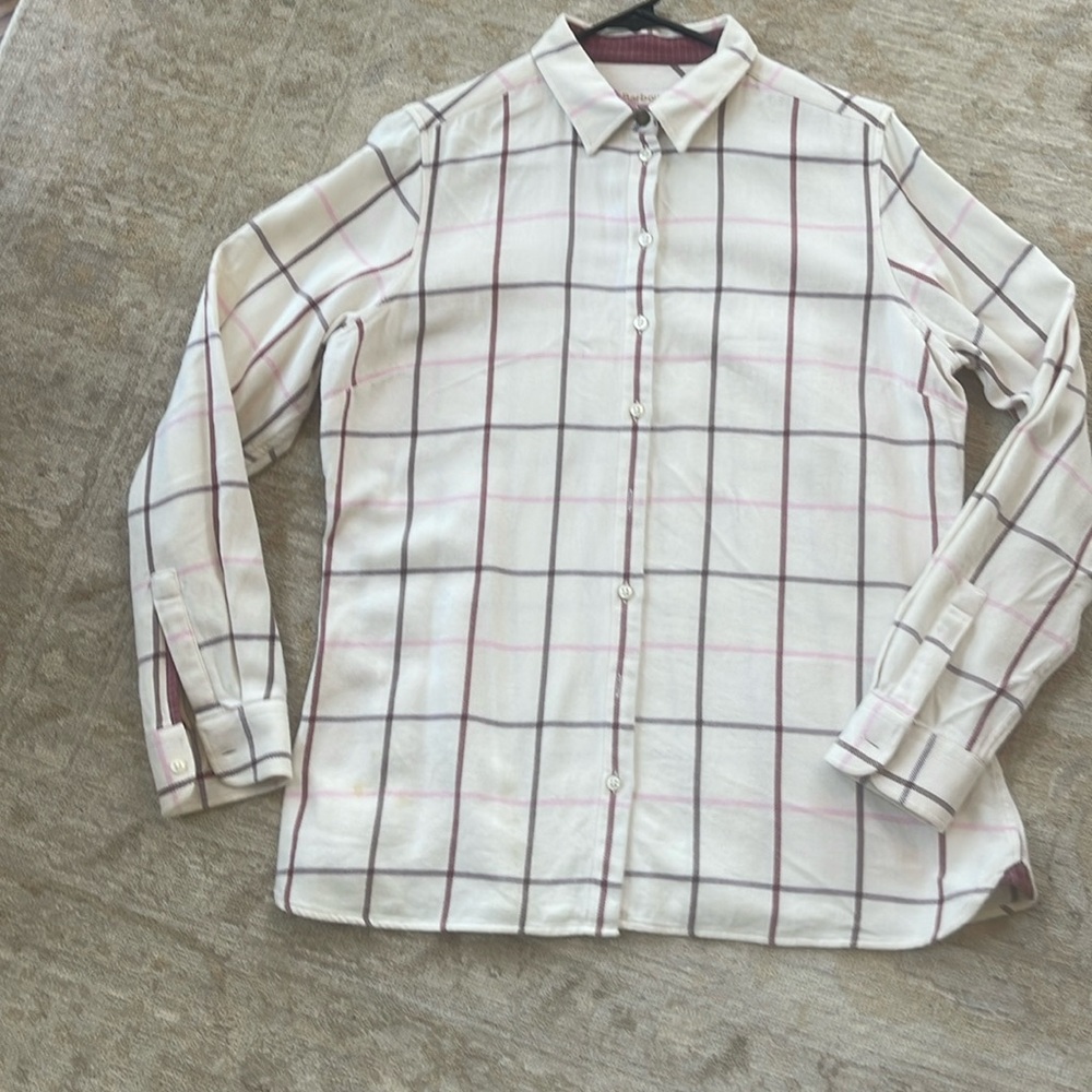 Barbour women's lightweight, soft brushed flannel size US 10